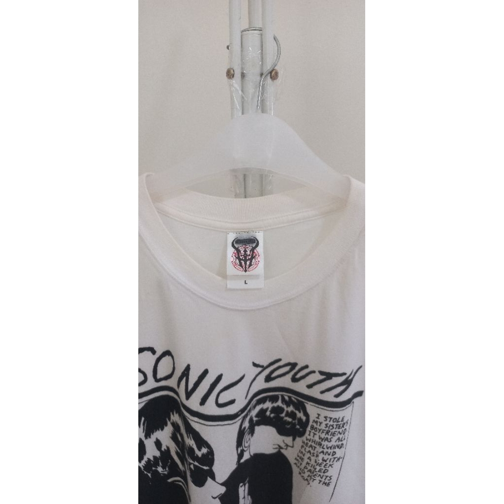 Kaos Bootleg Sonic Youth Warna Putih