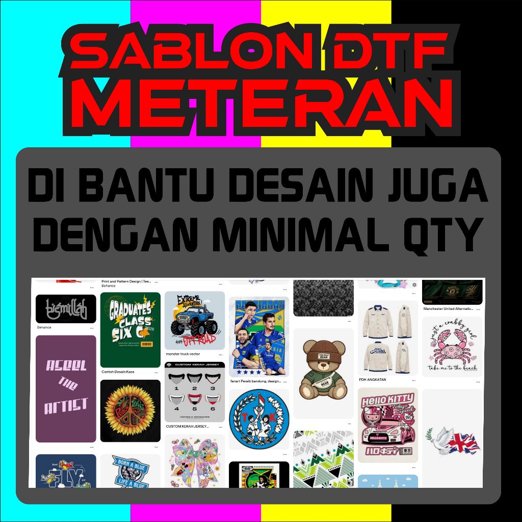 Vendor Sablon Setrika,DTF/Meter