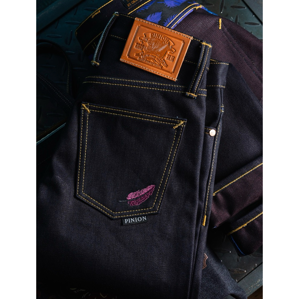 PINION DENIM - PURPLE BEAR 21oz (BLUE CORE FADE)