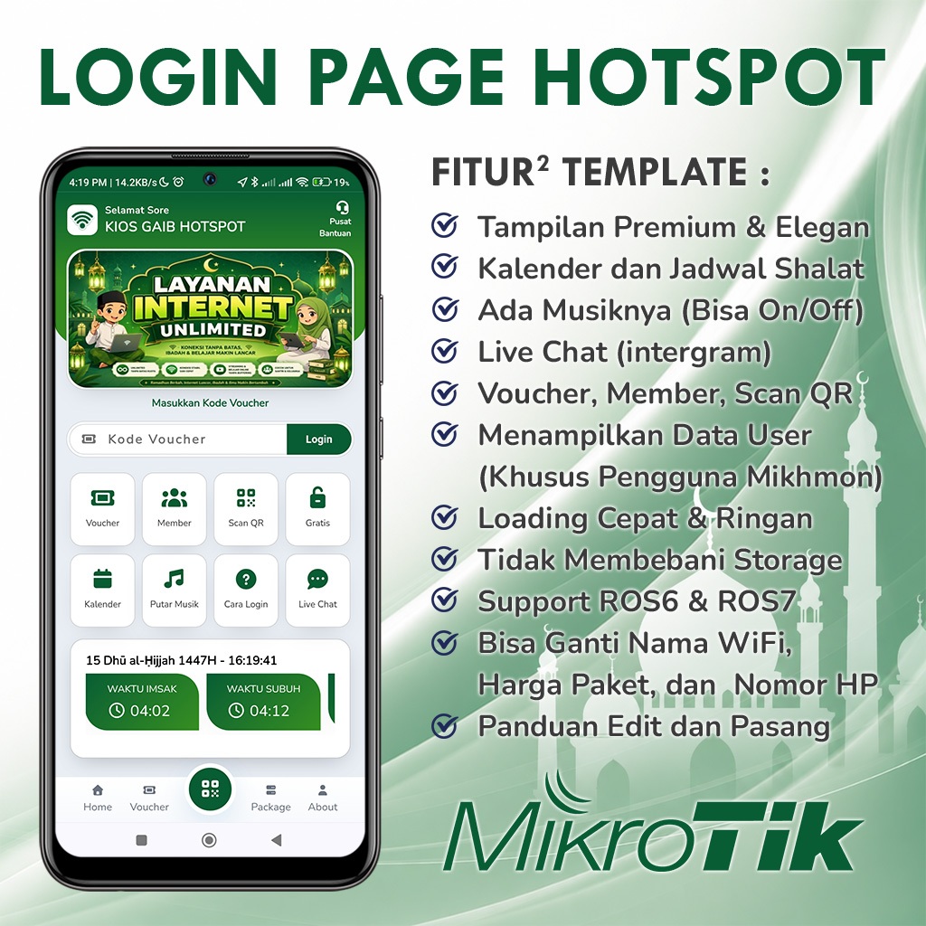 Ramadhan Kareem - Template Login Page Hotspot MikroTik Premium