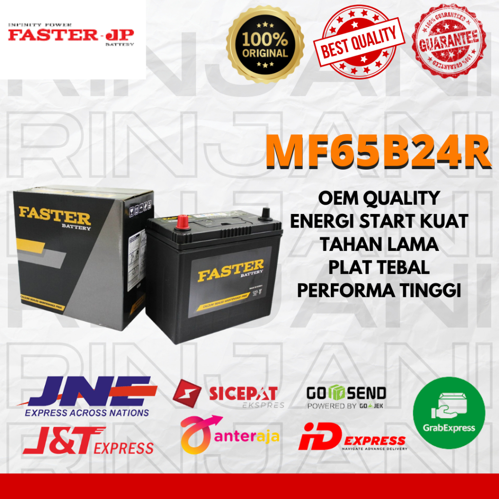 AKI MOBIL KERING FASTER 50AH MF65B24R / NS60 AVANZA // XENIA // GRANDMAX // RUSH // TERIOS // LUXIO 
