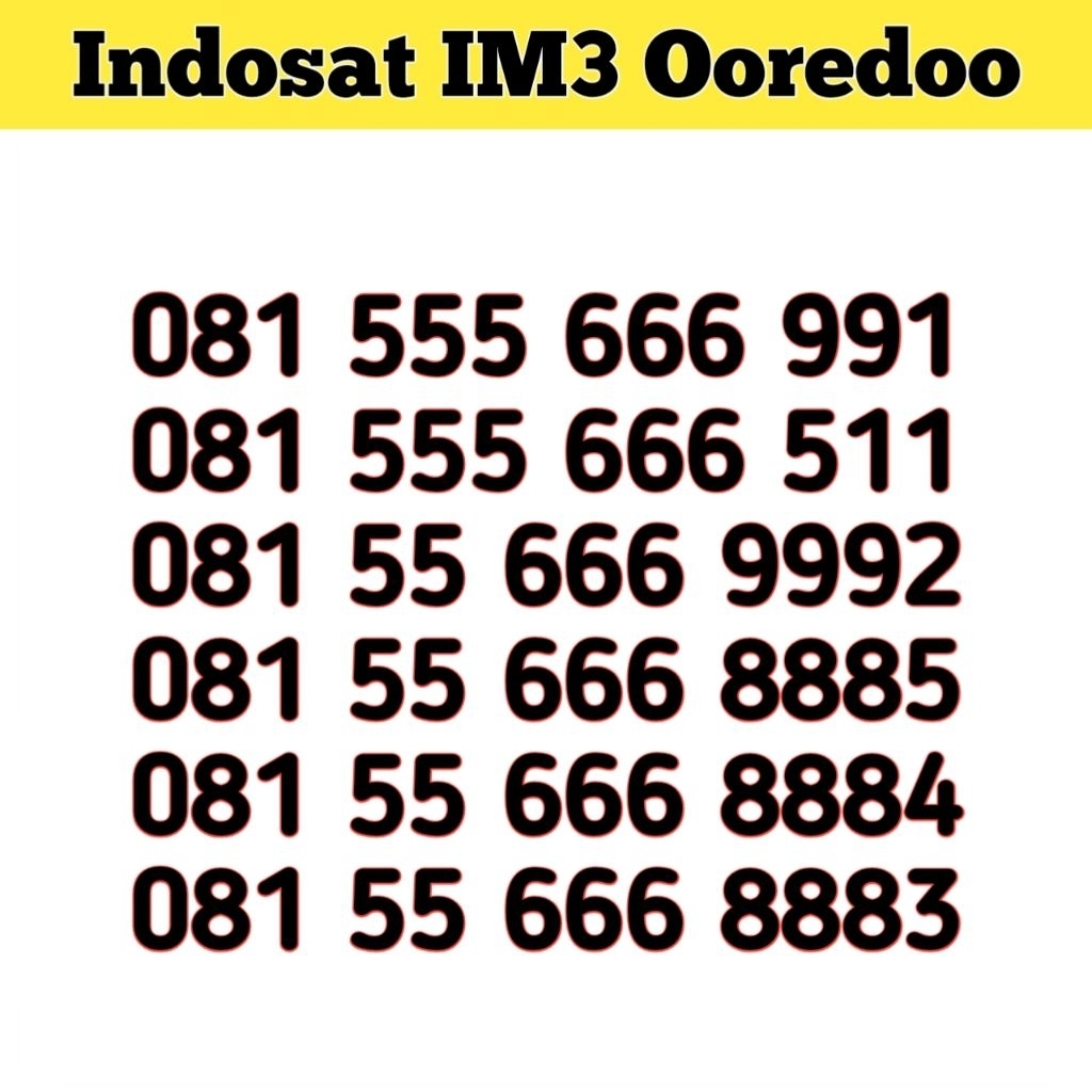Nomor cantik Indosat - Indosat nomor cantik rapi