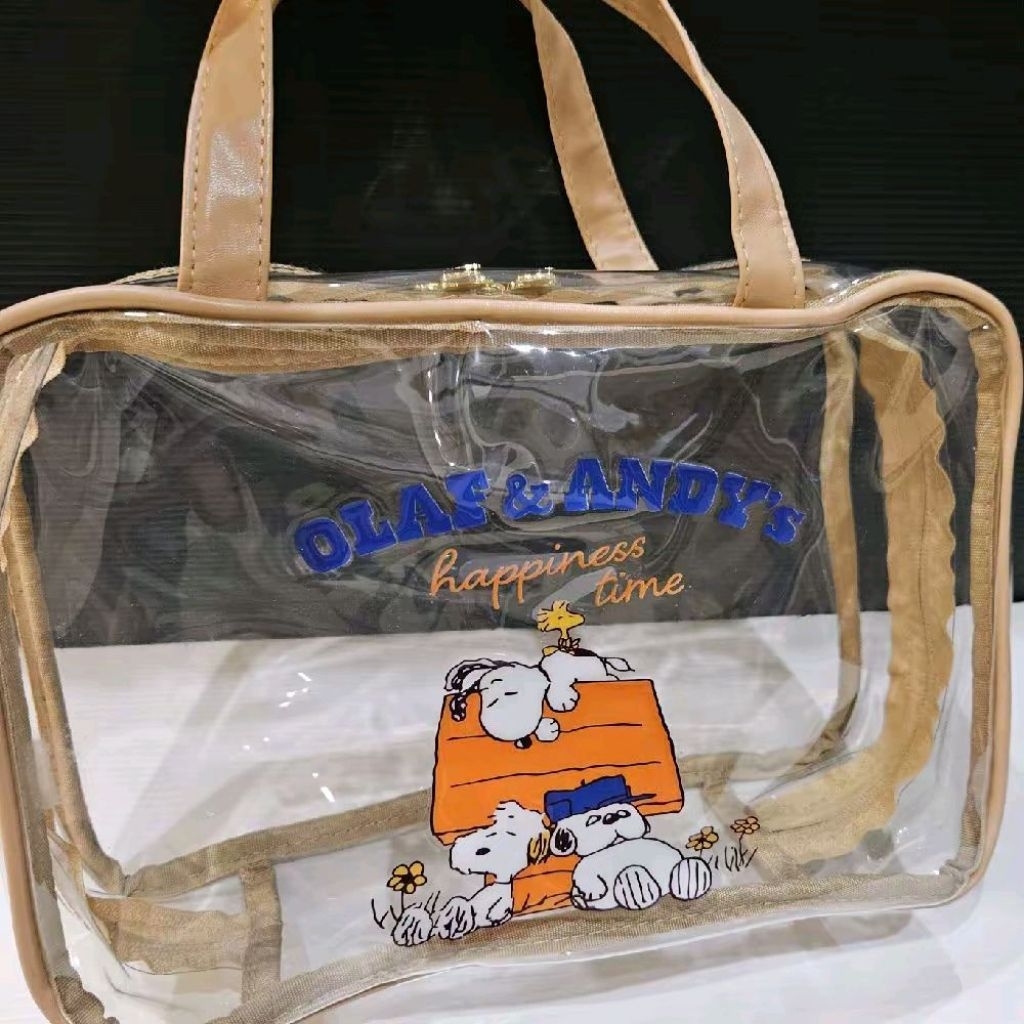 Snoopy Starlux OriPeanuts Travel Pouch Tas Penyimpanan Serbaguna Snoopy Peanuts Ready New