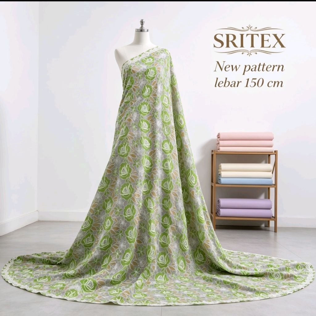 kain sifon brasso motif - kain sifon motif bunga - kain sifon antik premium - kain sifon [CB213]