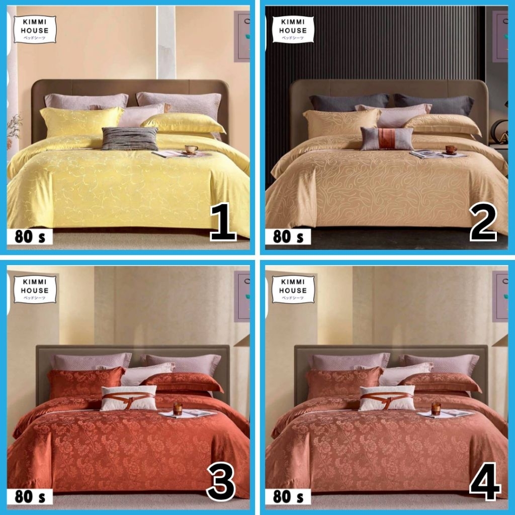 Kimmi-bedset sprei + bedcover jacquard tencel 80s