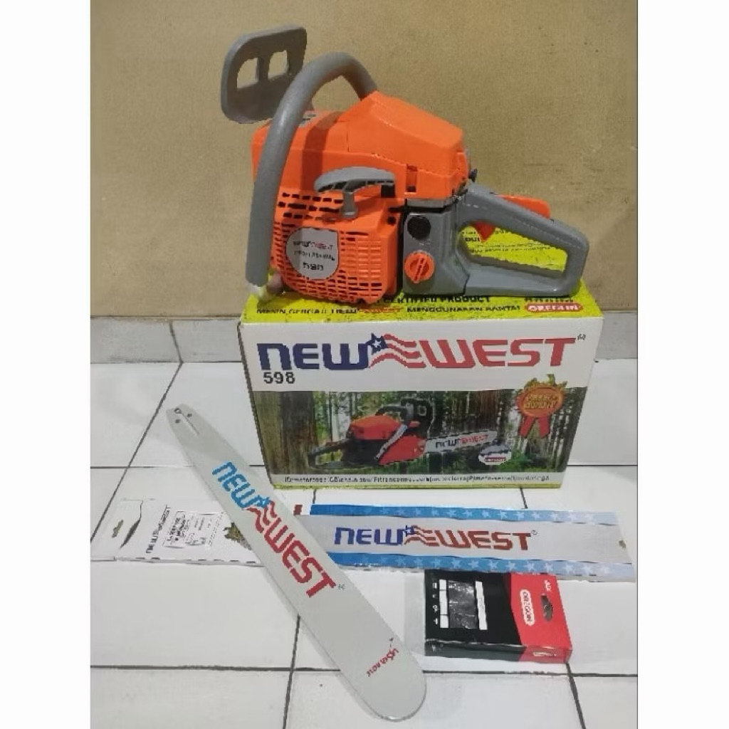 PROMOSENSO NEW WEST 598 Chainsaw Bar Laser 22" Inchi Chainsaw New West 598