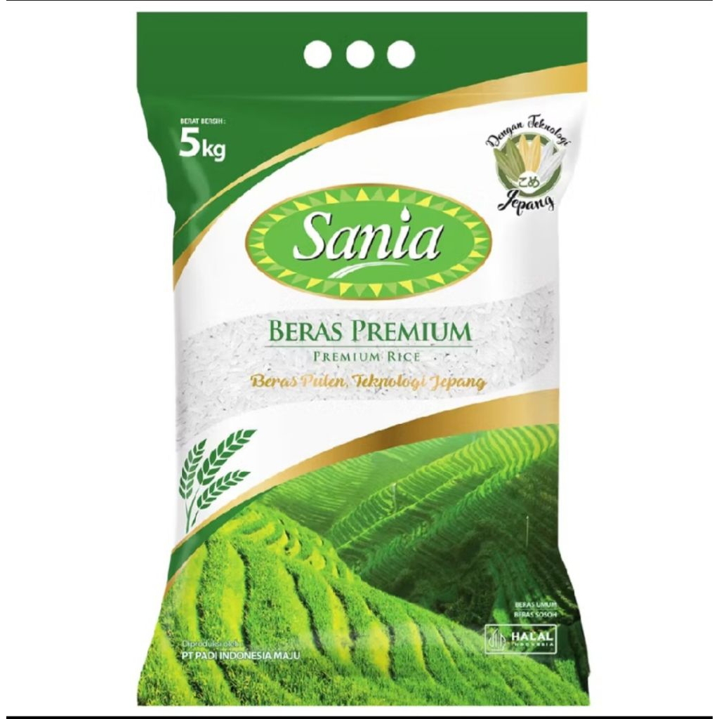 beras sania 15 kg paket sania isi 3