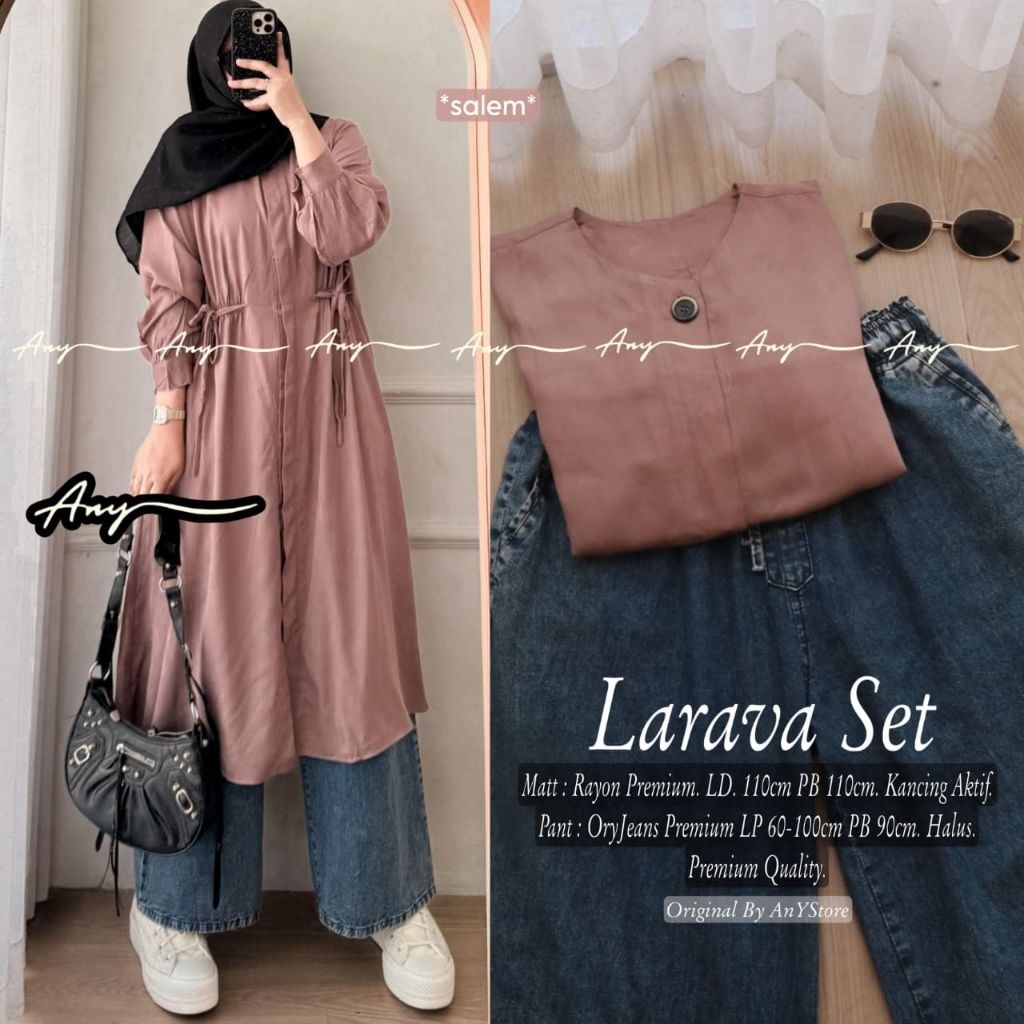 Larava set kulot, Setelan Wanita (Atasan-Celana) Original By ANY - nindy jumbo set tunik by alila