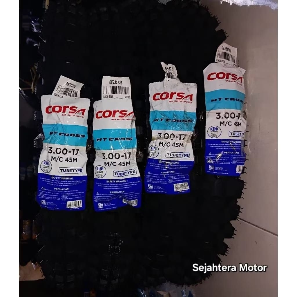 Ban Luar Non-Tubeless asli CORSA ukuran 300-17