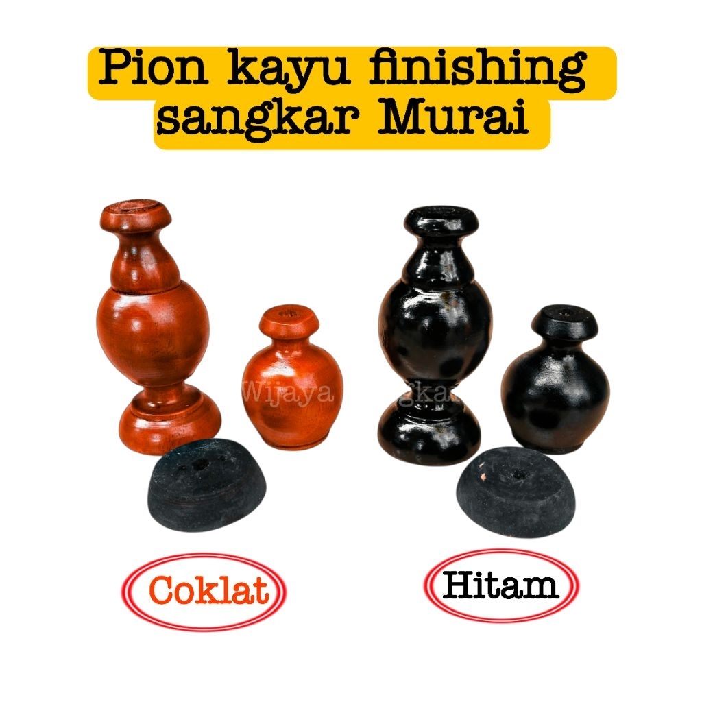 Pion kayu sangkar murai | pion sangkar full finishing