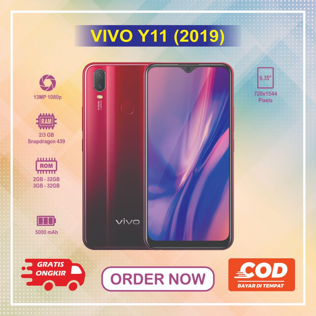 HP VIVO Y11 ( 2019 ) Normal second siap pakai