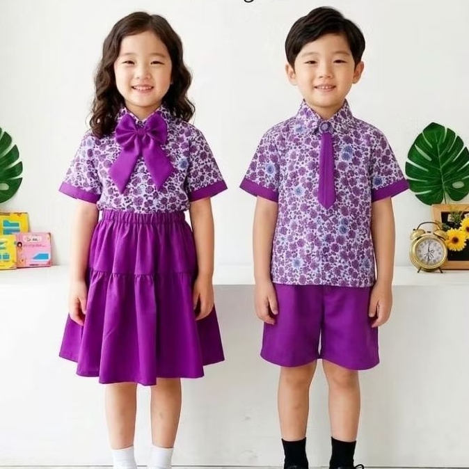 SERAGAM BATIK PAUD DAN TK /SERAGAM PAUD ANAK/SERAGAM SEKOLAH TK ANAK /SERAGAM BATIK PAUD