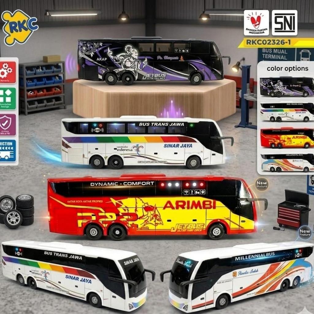Mainan Bus Modifikasi Tronton Uhd Rkc Livery Arimbi / Po Haryanto / Rosalia Indah / Sinar Jaya - Ari