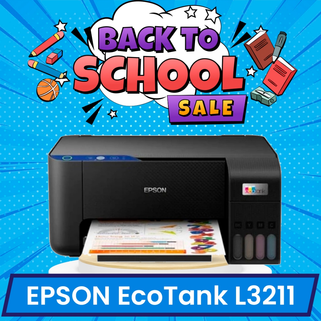 EPSON Printer EcoTank L3211 A4/F4 Print Scan Copy
