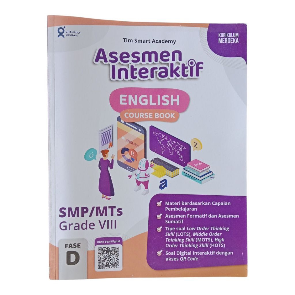 Buku Asesmen interaktif English Course book Kelas VIII Smp Kurmer.