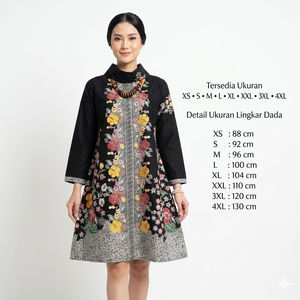 baju batik wanita modern _ atasan batik model terbaru tunik batik  jumbo ld 130