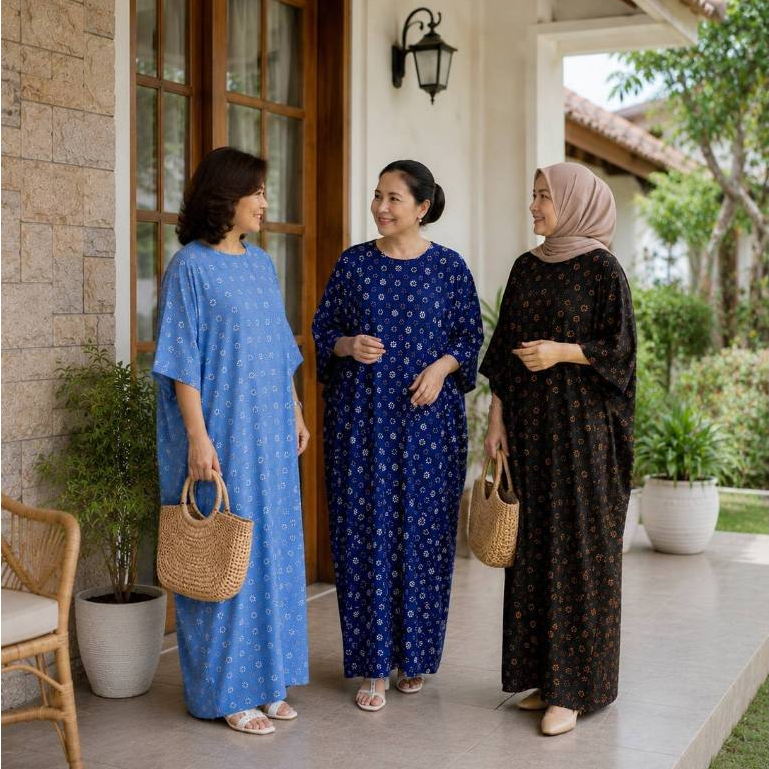 Kaftan Amurwati Original Sentiko Batik | Kaftan Lowo Rayon Santung Grade A LD 125 PB 135 Bisa Reques