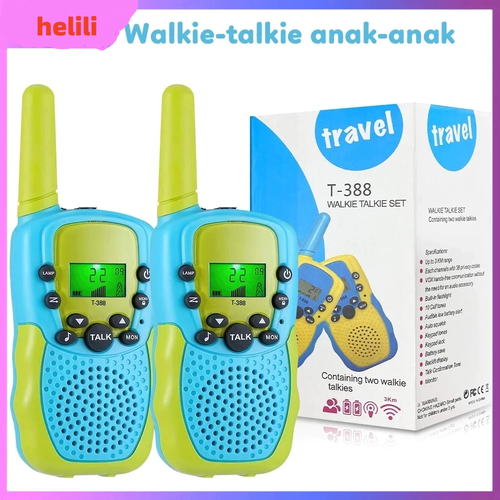 HT Handy Talkie Mainan Anak 2 Unit, Jangkauan Komunikasi 1-3 KM