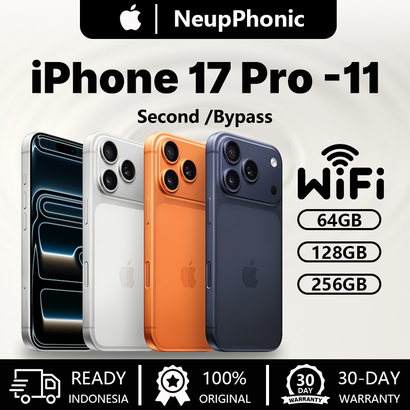 iPhone 11-17Pro 64/128/256GB Second Inter (Wifi Only) Bisa dipakai untuk live streaming, main game, 