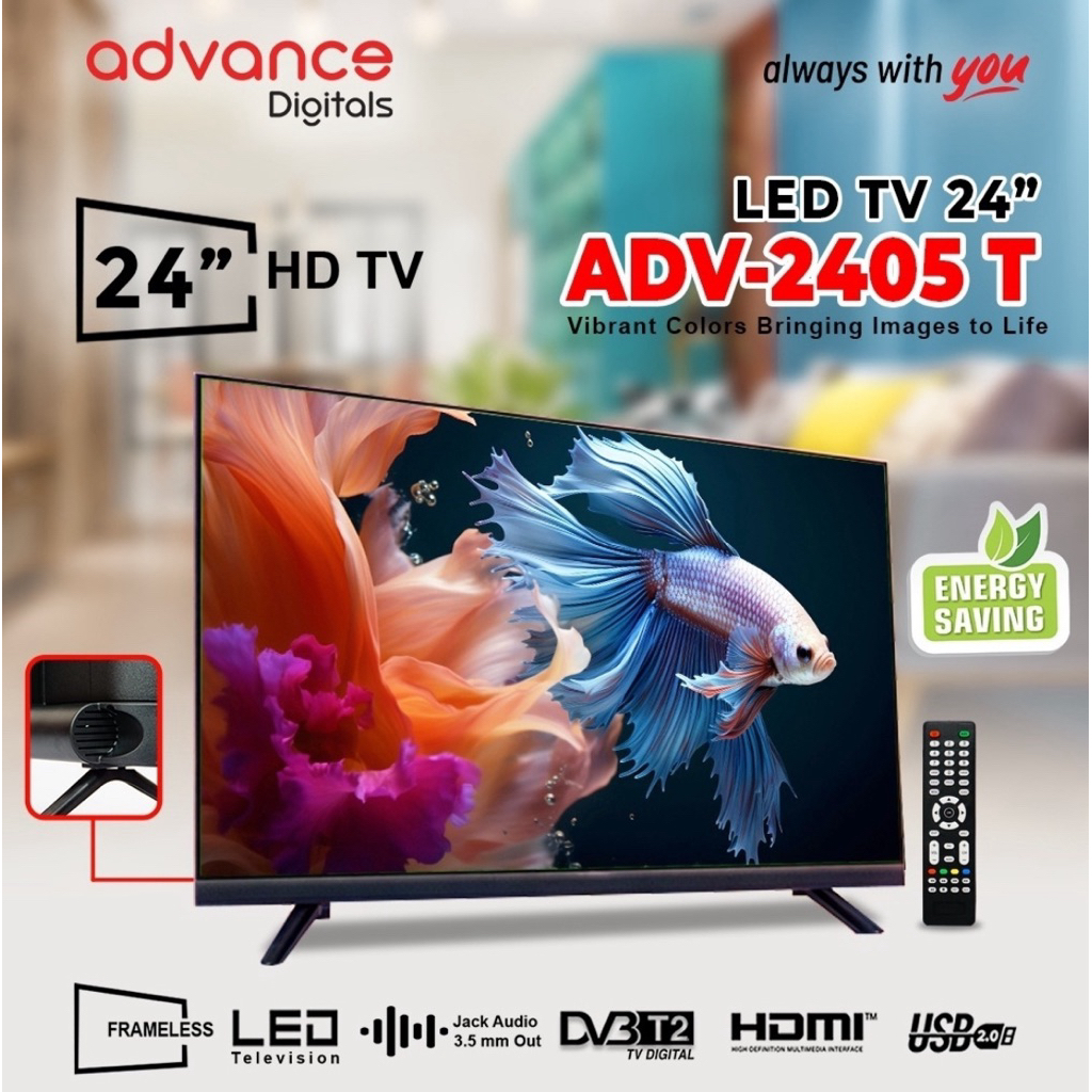 TV LED ADVANCE 2405T TANPA SETBOX - TV DIGITAL ADVANCE 24 INCH - DIGITAL TV ADVANCE 24 INCH - TV LED