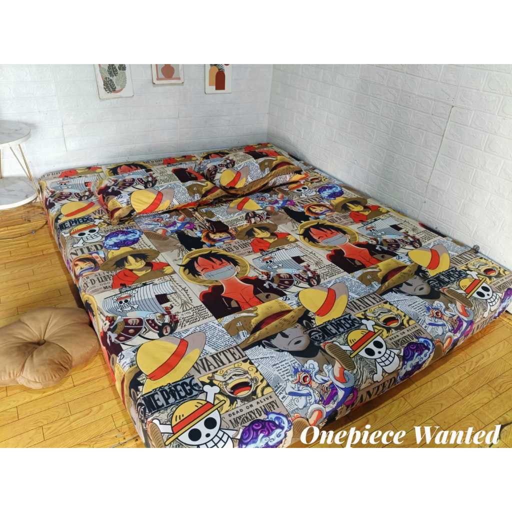 SPREI ADEM KARAKTER ANIME ONE PIECE & NARUTO KATUN DISPERSE PREMIUM HALUS LEMBUT TIDAK LUNTUR set sa