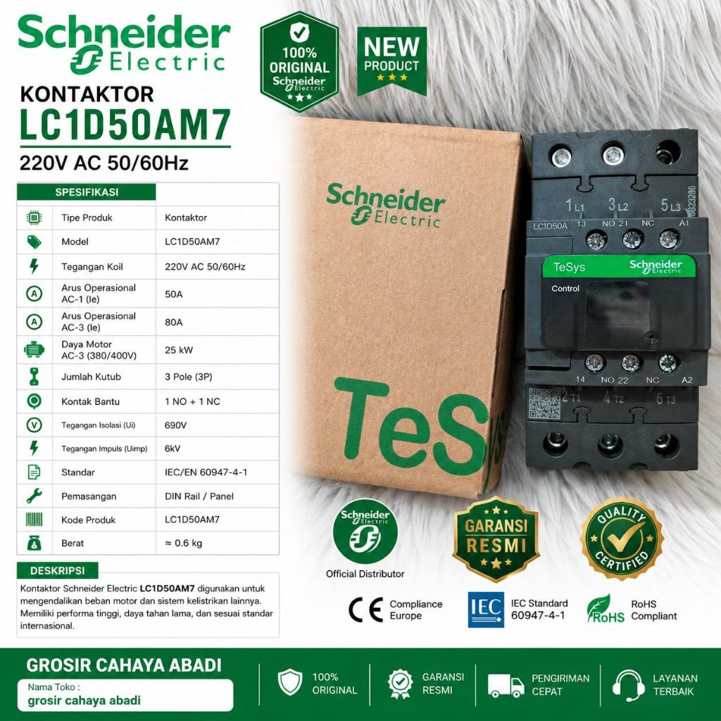 contactor/kontaktor schneider 80a lc1d50am7 220vac 3phase/kontaktor Schneider lc1d50m7 kontaktor Sch