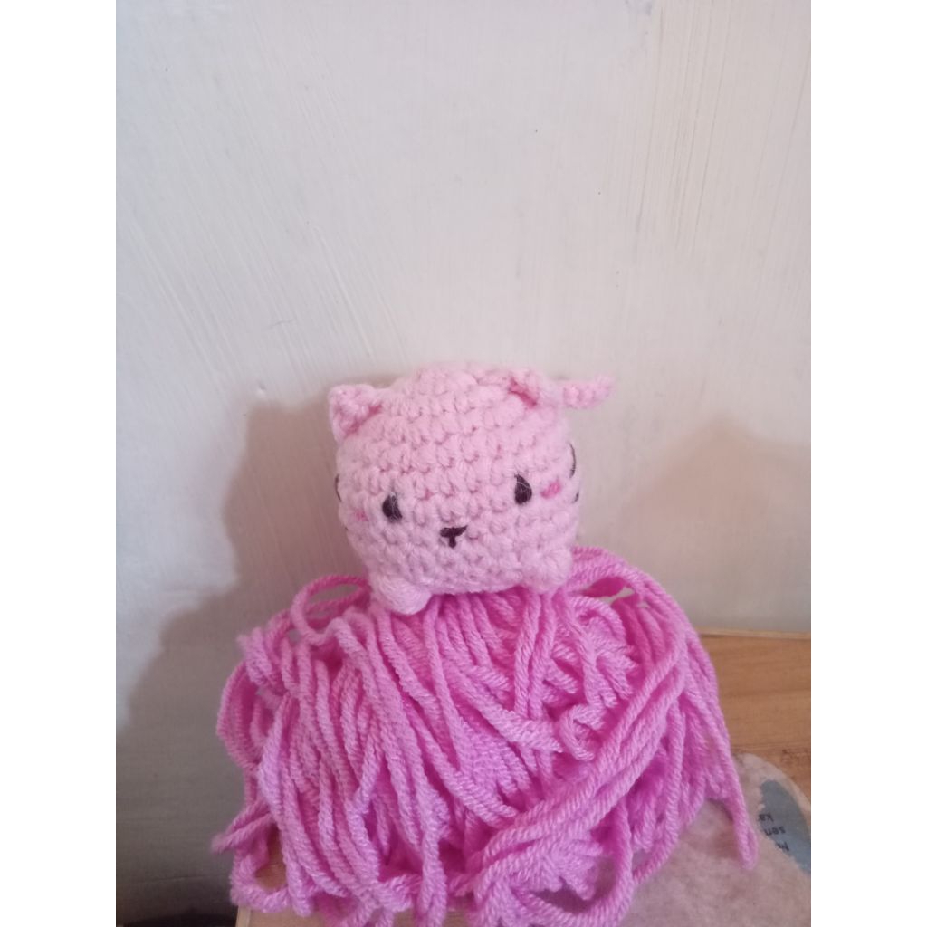 kucing rajut boneka kecil