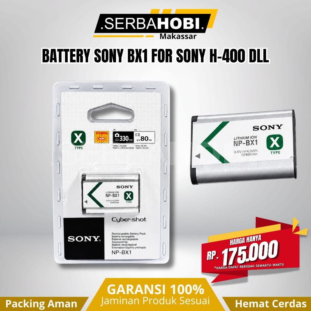 Battery Sony Bx1 For Sony H-400/HX400, HX50/HX50V, HX90V, WX500