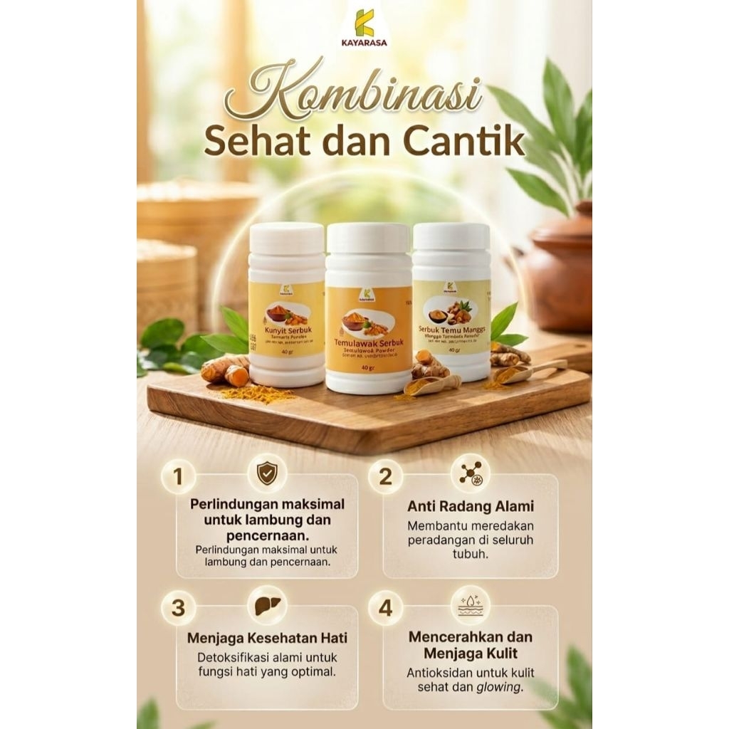 Rimpang Asam Lambung - Temulawak/temumangga/kunyit