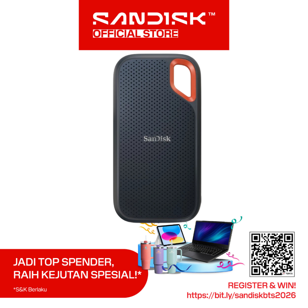 SANDISK Extreme Portable SSD E61 1TB Type-C USB 3.2 (Up to 1050MBps)