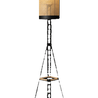 Varia Lifestyle -  RC standing Lamp kaki tiga lampu bahan besi ornamen khusus kombinasi cup lampu ro