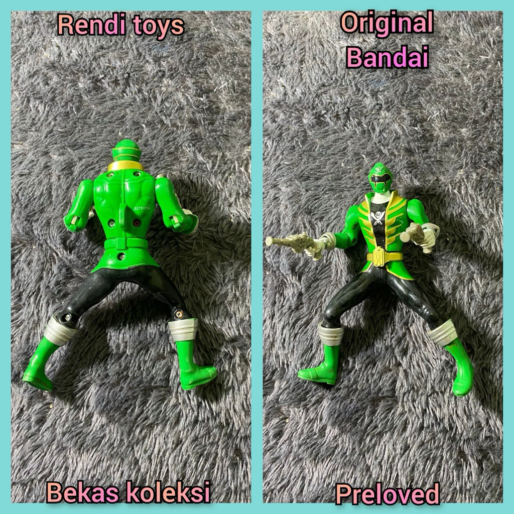 Bandai Power Rangers Super Megaforce Green Ranger 6-inch Action Figure 2013 | Bekas koleksi | Rendi 