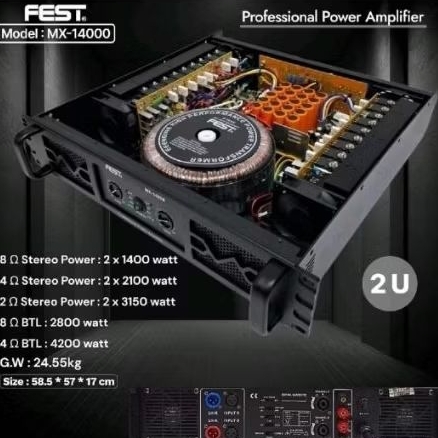 POWER AMPLIFIER MX-14000 AMPLIFIER  POWER MX14000