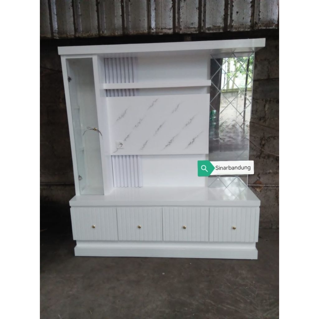 RAK TV MINIMALIS / RAK TV KAYU WALL UNIT / RAK TV PAJANGAN BESAR