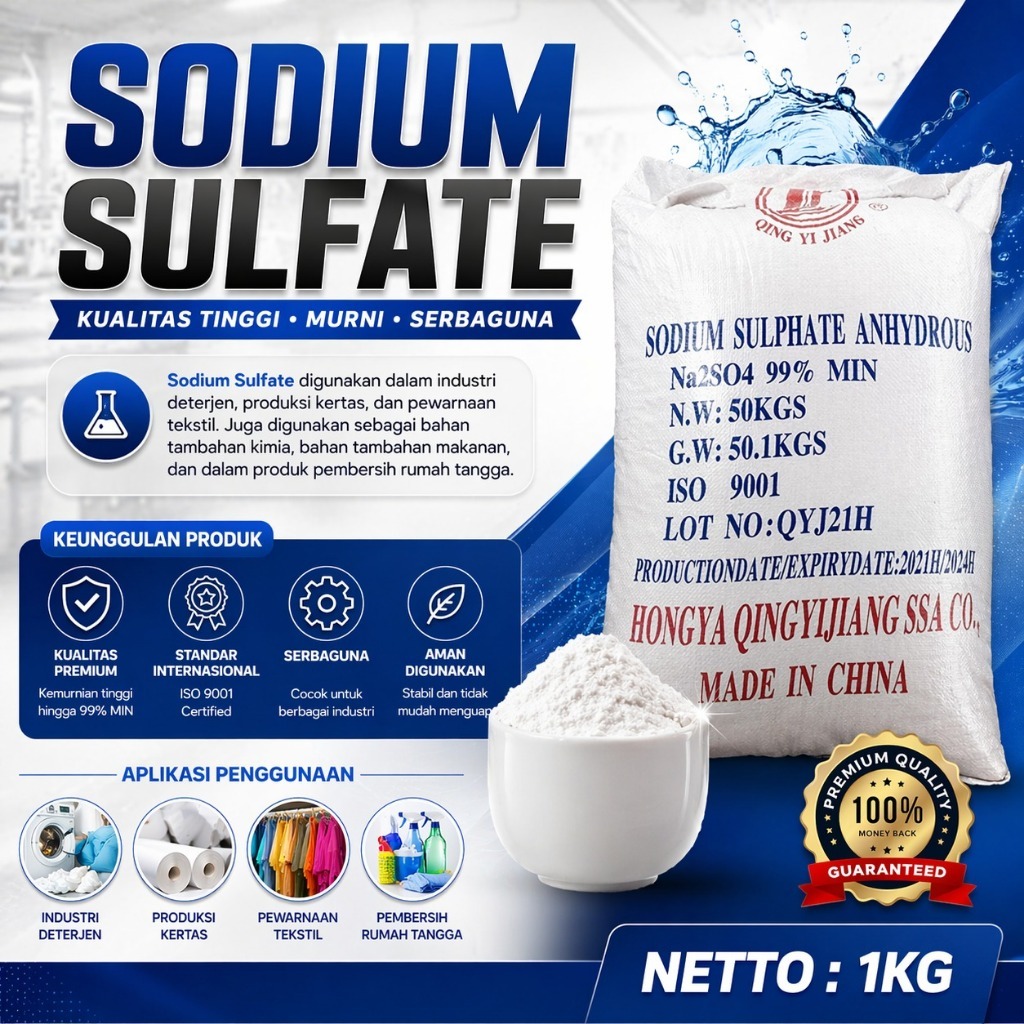 Sodium Sulfat / Sodium Sulphate / Na2SO4 1 KG