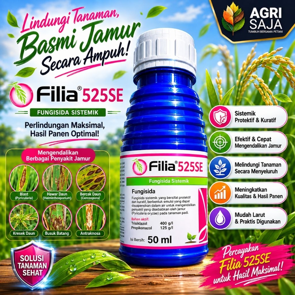 [ ORIGINAL 100% ] Fungisida FILIA 50ML trisiklasol + propikonazol