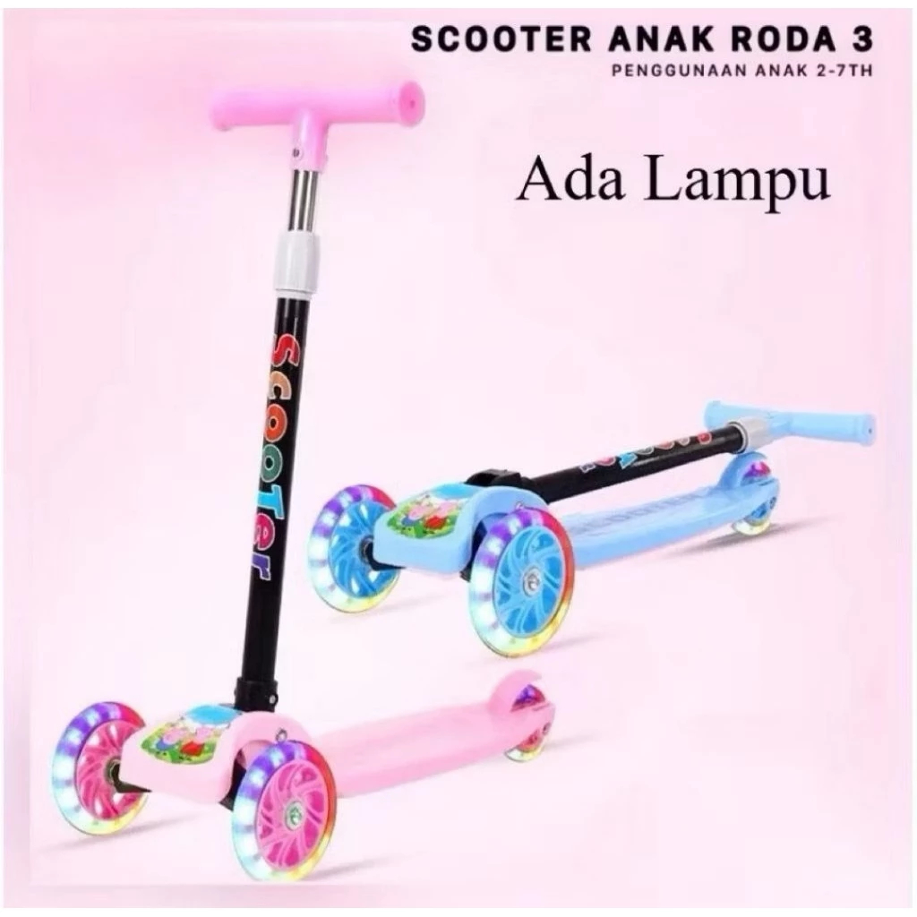 SKUTER ANAK / SCOOTER ANAK / SCOOTER ANAK BERLAMPU LED / SCOOTER ANAK RODA 3
