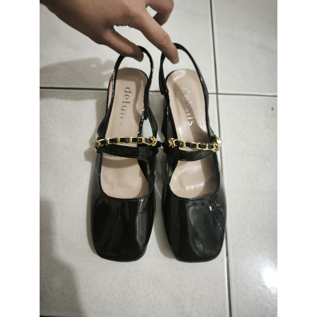 Preloved Details Black Block Heels