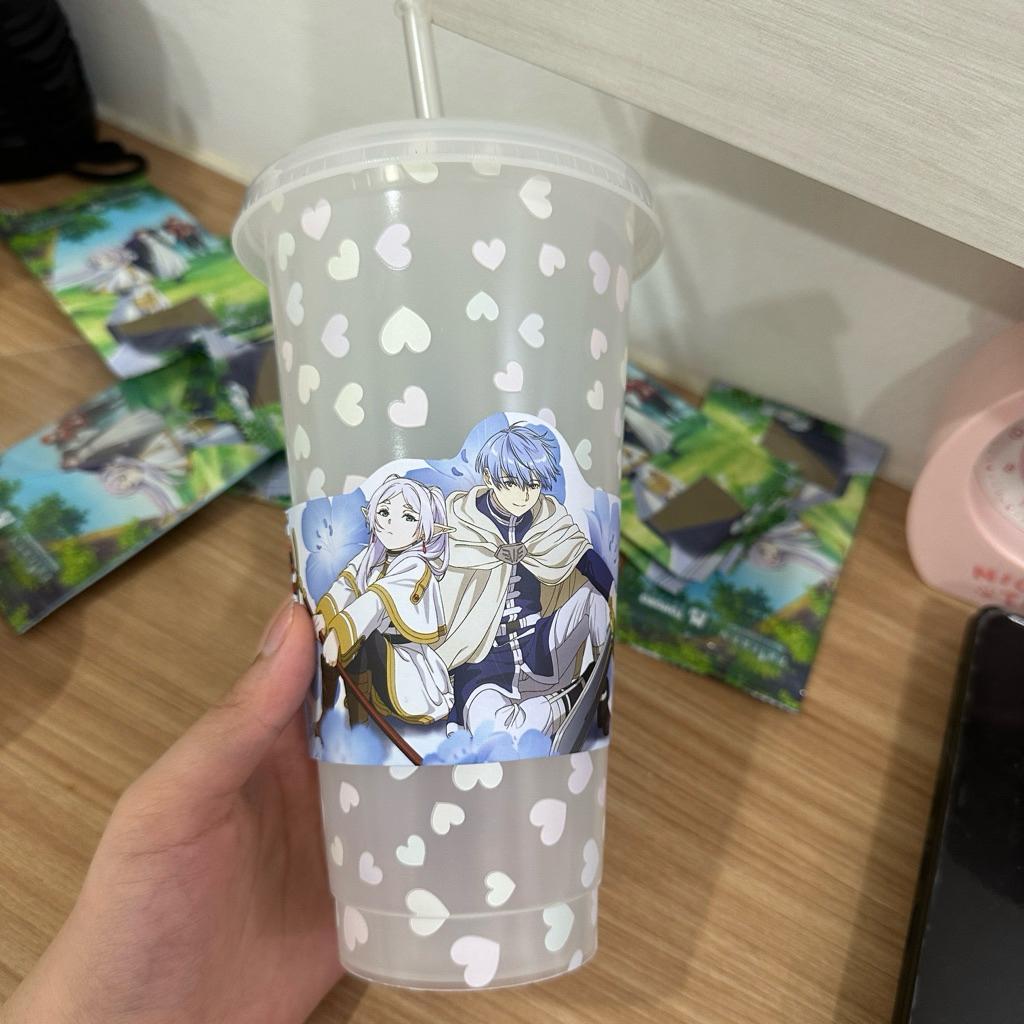 Heart Tumbler (With Frieren Cup Sleeve)