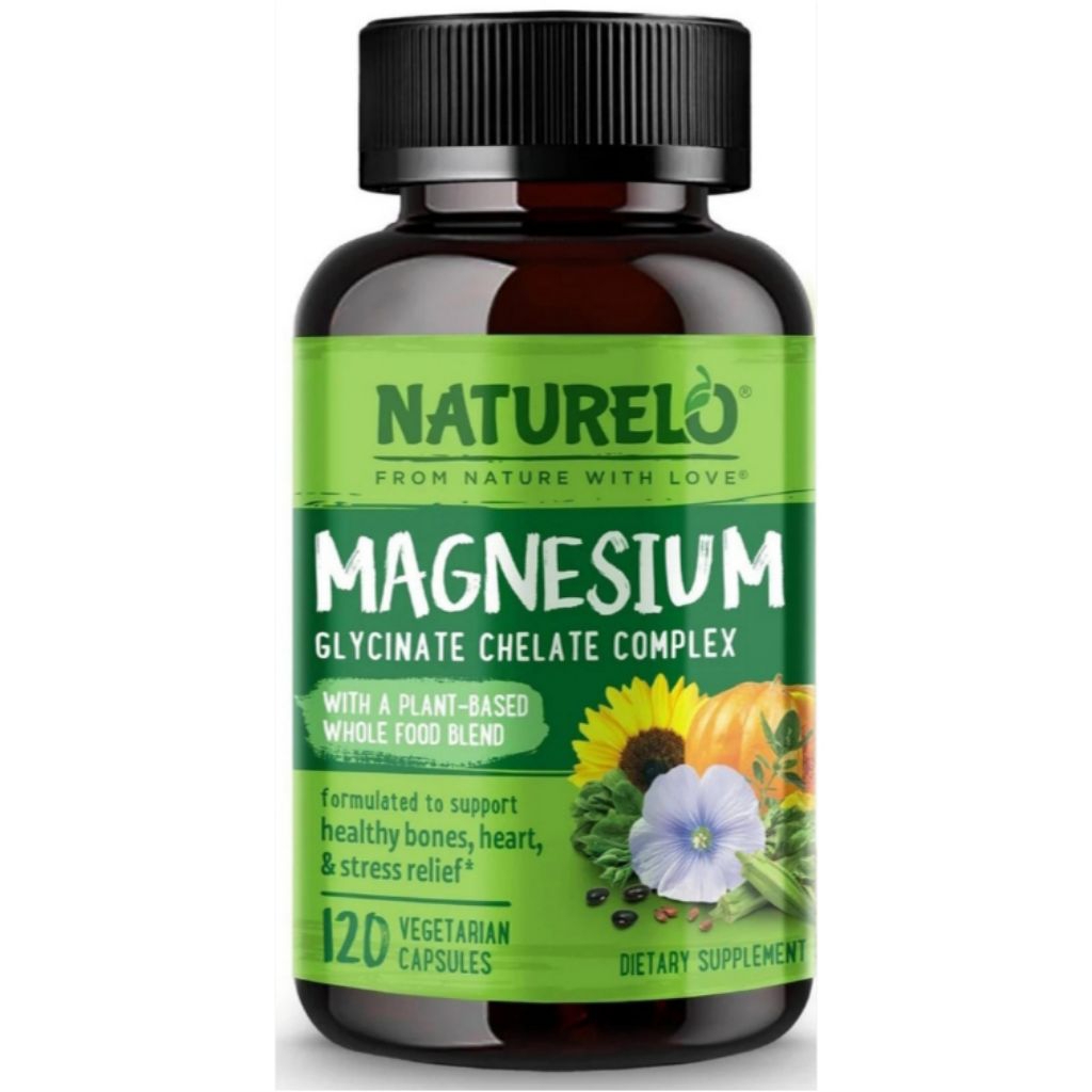 Naturelo Magnesium Glycinate 200mg Complex 120 Capsules