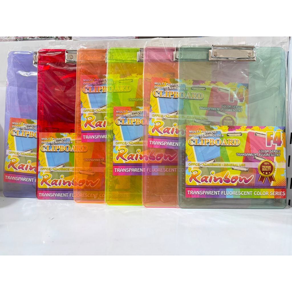 Clipboard / Papan Jalan / Papan LJK Ujian Warna Kotak Bagus / RAINBOW