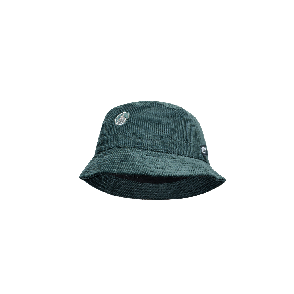 Prung Burzkud Bg Buckethat Corduroy Topi Rimba  Warna Hijau Botol Topi Lapangan Topi Bahan Corduroy