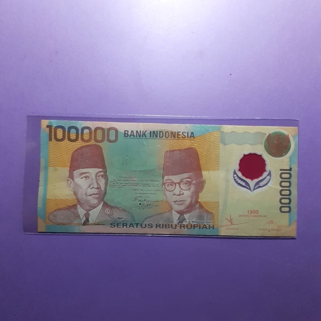 Uang kuno 100000 rupiah polymer