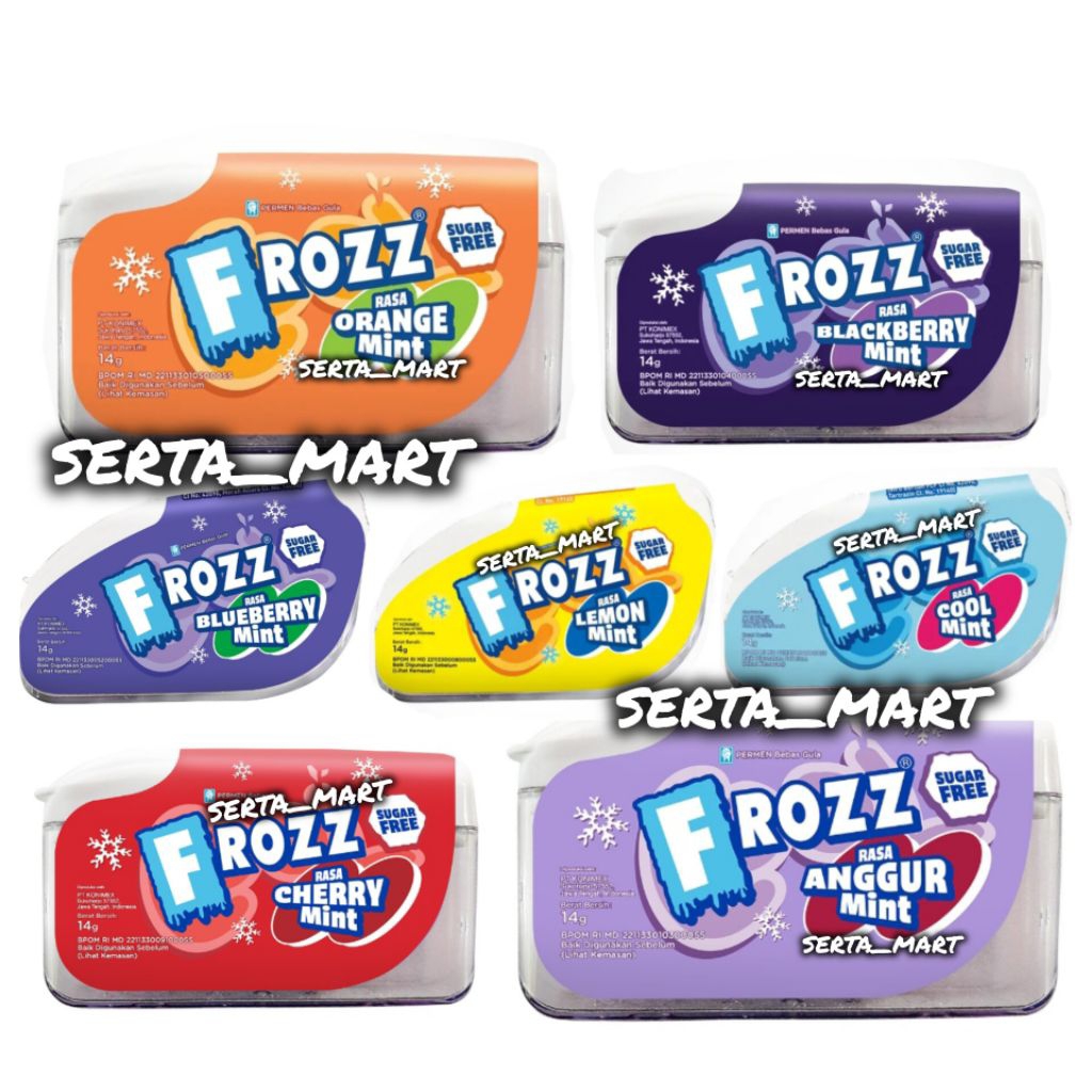 Frozz Permen Mint 14gr - Permen Frozz Bebas Gula / Mint