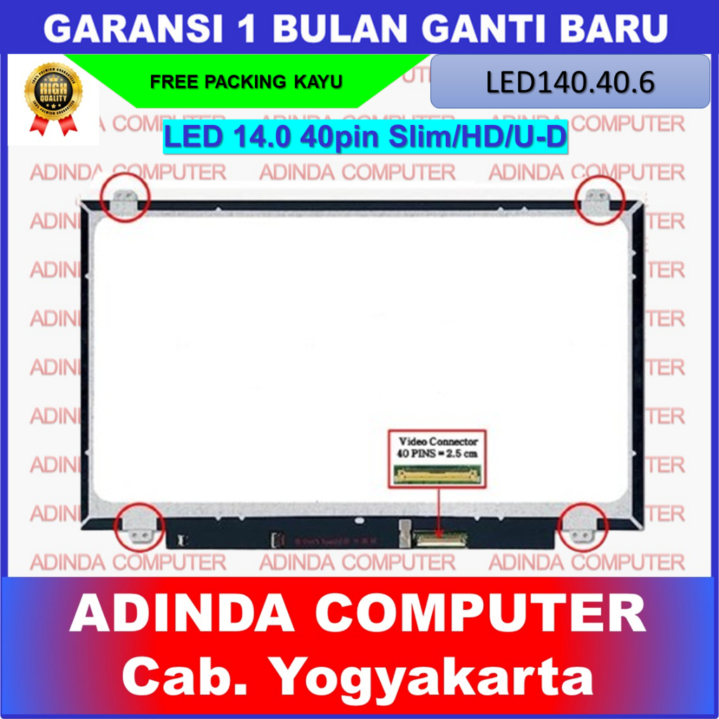 LCD LED Asus 14 Inch Slim 40 pin