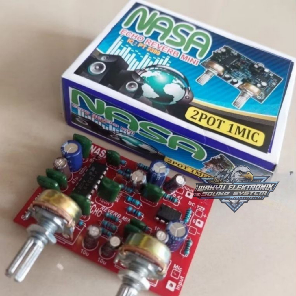 Echo Reverb NASA / Efek Reverb mini 2Potensio PT2399 1mic