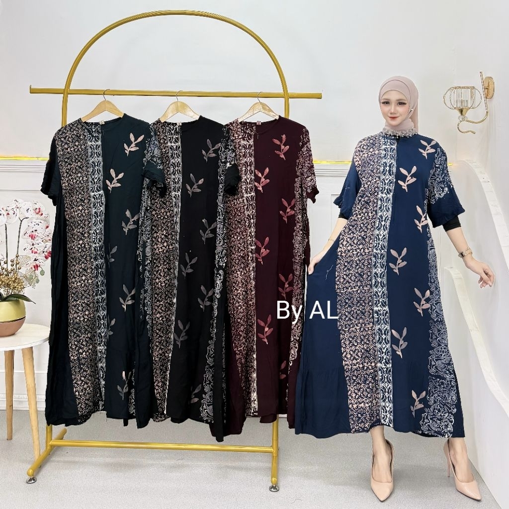 SEKDRESS TWILL  ALENA BATIK PEKALONGAN HIJAB MURAH