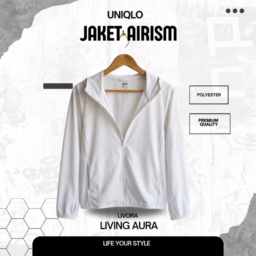 Jacket Uniqlo Airism Original Warna Putih Like New