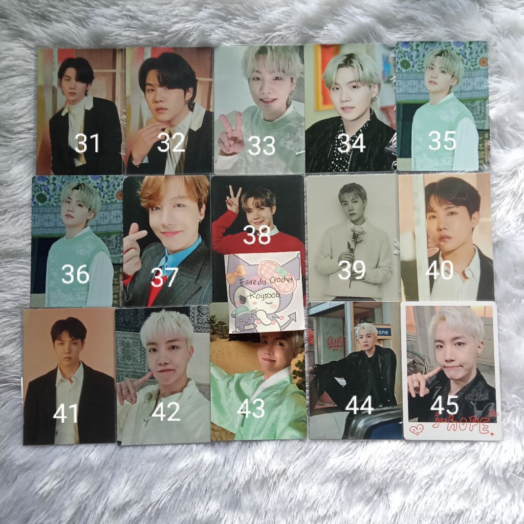 mpc mini photocard Suga jhope BTS official ptd army bomb