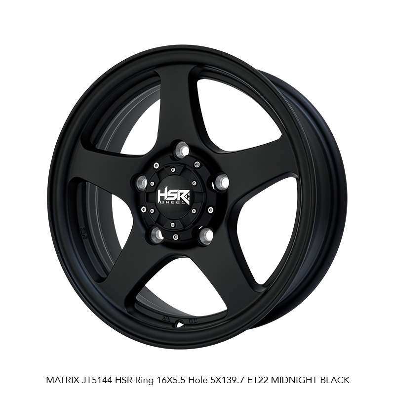 VELG MOBIL R16 HSR MATRIX JT5144 HSR R16X5,5 H5X139,7 ET22 MIDNIGHT BLACK 4 PCS VELG